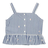 Max&Co. Top Tinta Unita con Fantasia A Righe per Bambina MX0120 BIANCO MAX&Co. 