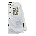 John Richmond Camicia Manica Lunga Tinta Unita con Logo per Neonato RIP25056CAN BIANCO JOHN RICHMOND 