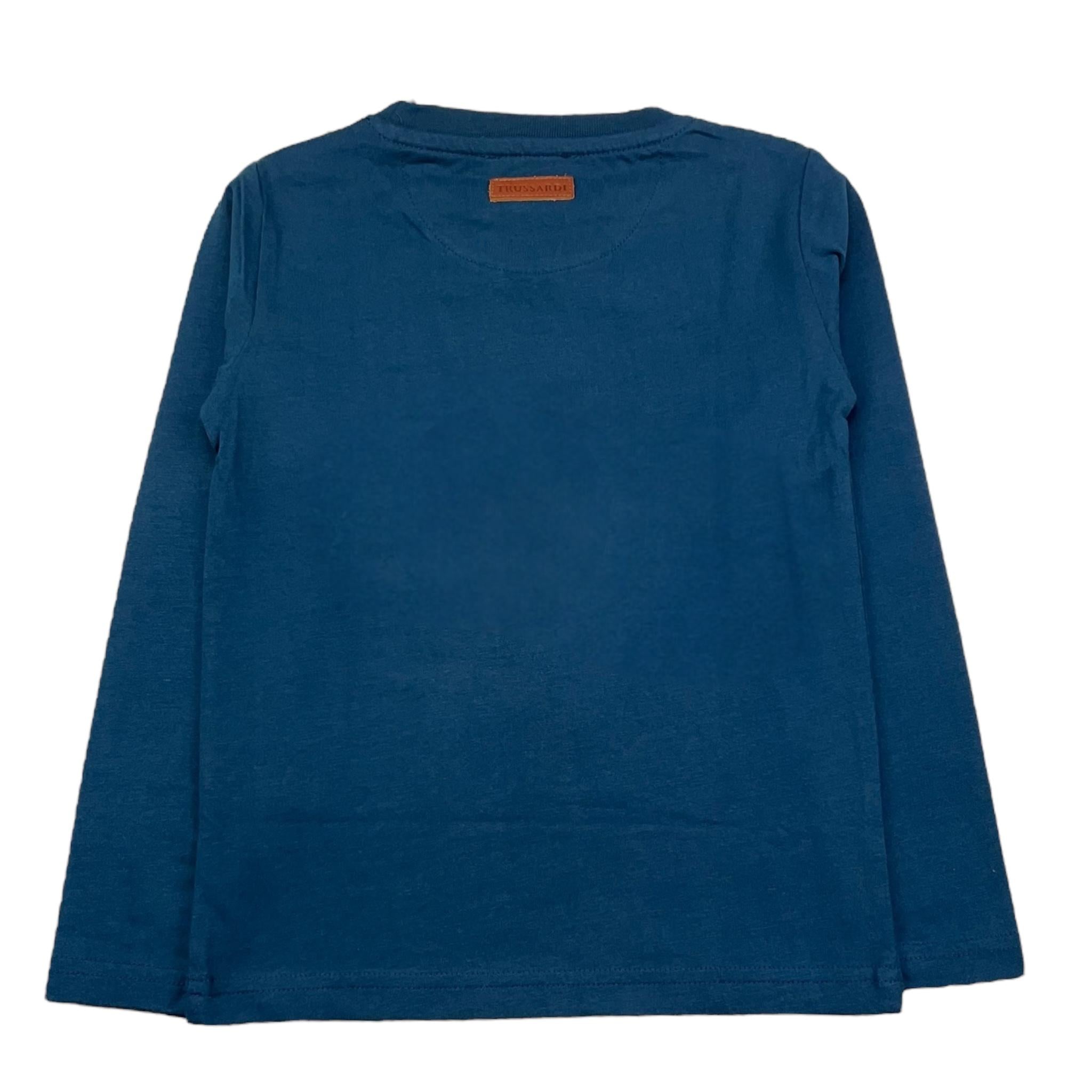 TRUSSARDI shirt girocollo tinta unita Blu per Neonato TIA24115TS BLU TRUSSARDI 