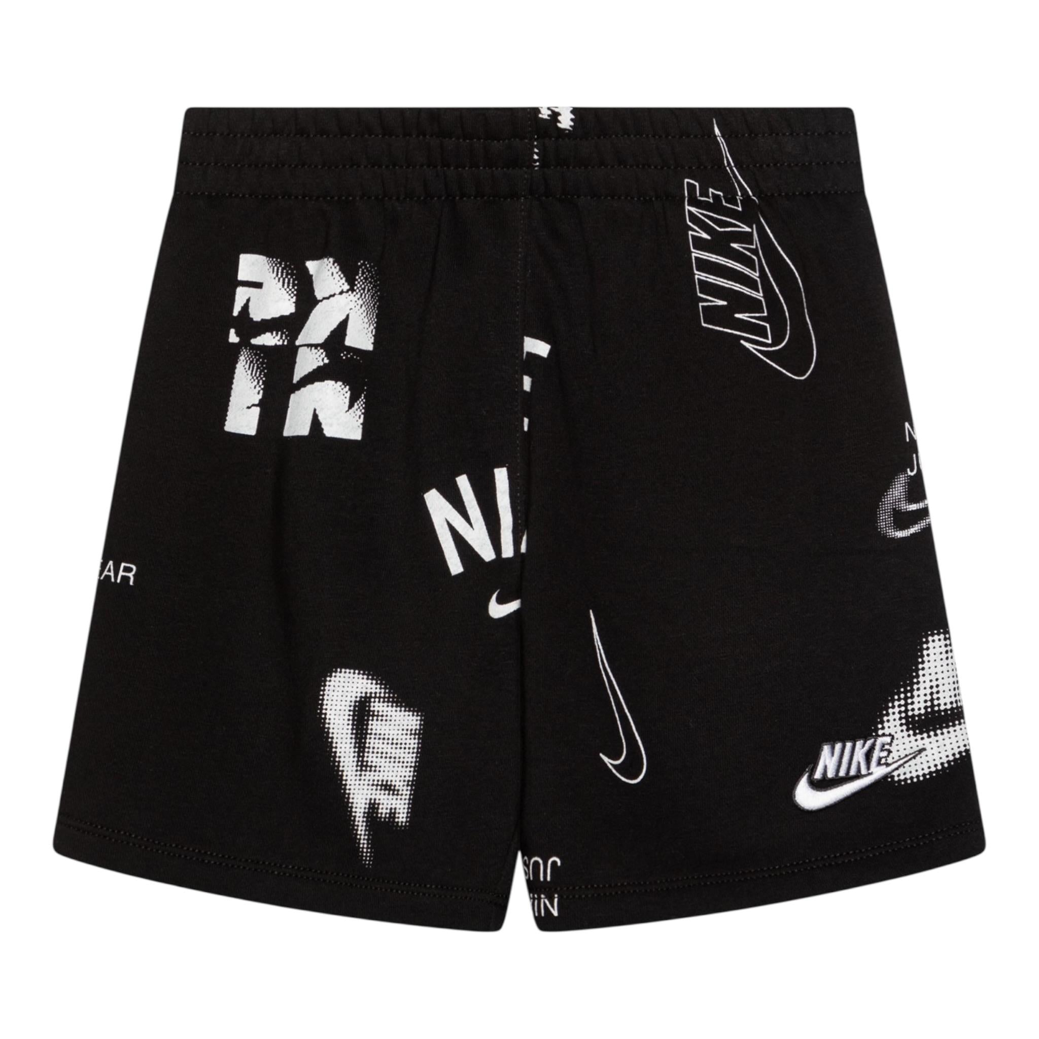 Nike Completo 2 Pezzi T-Shirt-Bermuda tinta unita Nero per Bambino 86M947 NERO NIKE 