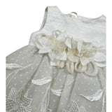 Colori Chiari Abito Giromanica con Ricami Bianco per Neonata FN104334 BIANCO COLORI CHIARI 