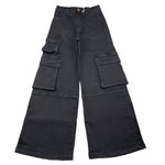 FUN & FUN jeans tinta unita modello palazzo Nero per Bambina FCJPT00734 NERO FUN & FUN 