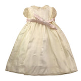 La Stupenderia Abito Mezza Manica Tinta Unita con Tulle Modello Cerimonia per Bambina CCAB70O03 PANNA LA STUPENDERIA 