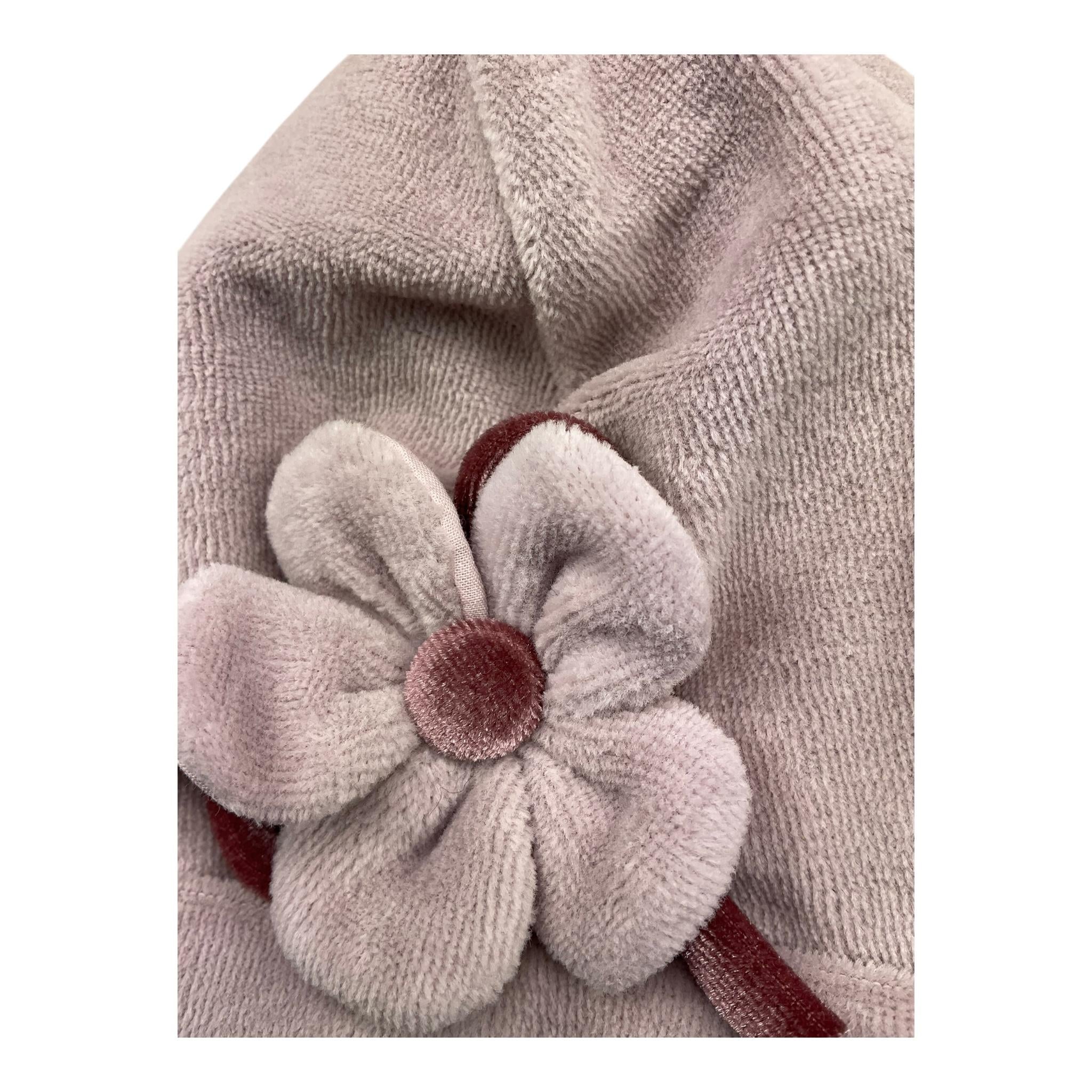 MARLU' cappello tinta unita con fiore Rosa per Neonata IB1073 ROSA MARLU' 