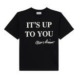 Moschino T-Shirt Tinta Unita con Stampa per Bambina HAM06R NERO MOSCHINO 