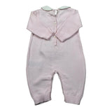 Nanan Tutina Manica Lunga Tinta Unita con Ricami per Neonata E2440201R ROSA NANAN 