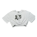 Naice T-Shirt Girocollo Tinta Unita Modello Crop per Bambina 27190 BIANCO NAICE 