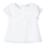 Mayoral Camicia Mezza Manica Tinta Unita per Bambina 3182X BIANCO MAYORAL 