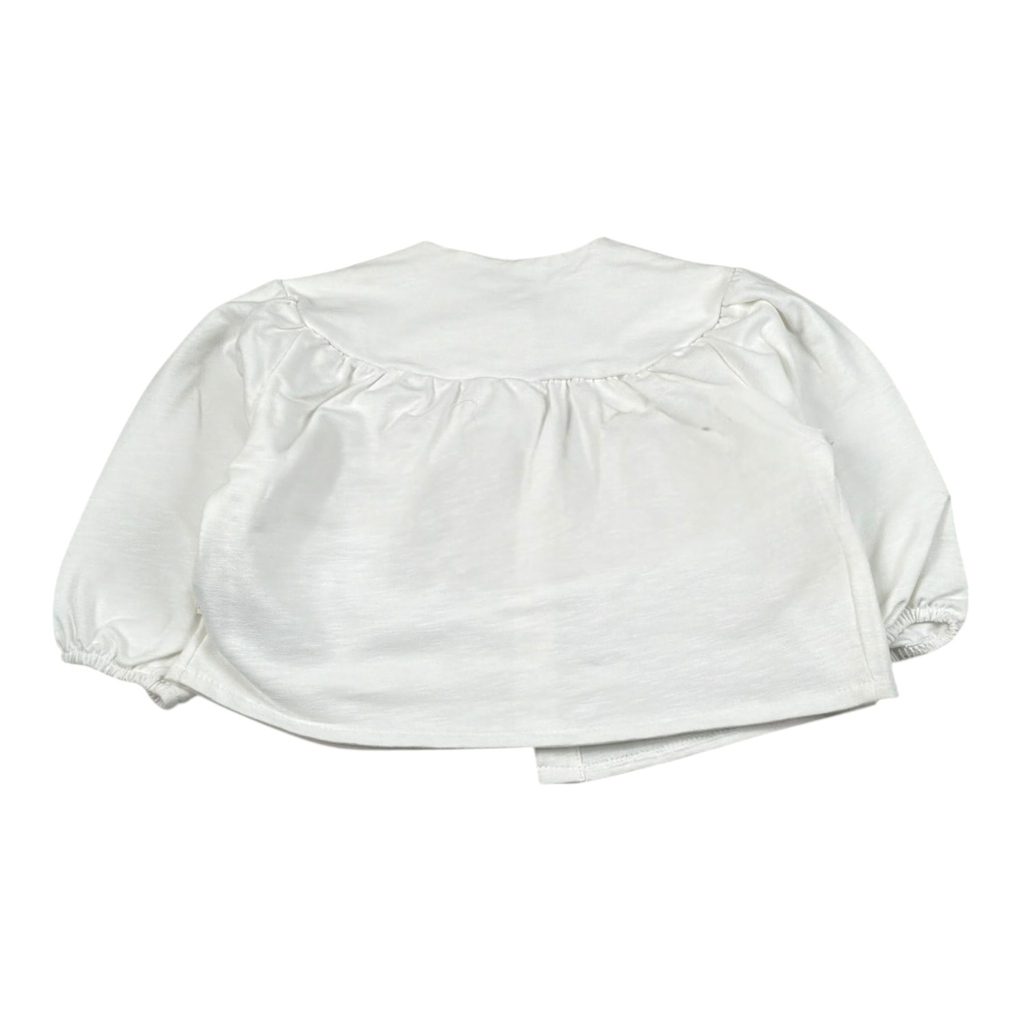 Petit Indi Cardigan Tinta Unita con Bottoni per Neonata SS25B2018X BIANCO PETIT INDI 