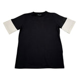 Duepuntozero T-Shirt Tinta Unita con Bottoni per Bambino TS139 NERO DUEPUNTOZERO 