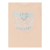 Guess T-Shirt Girocollo Tinta Unita con Stampa per Neonata K5RI06K6YW4 ROSA GUESS 