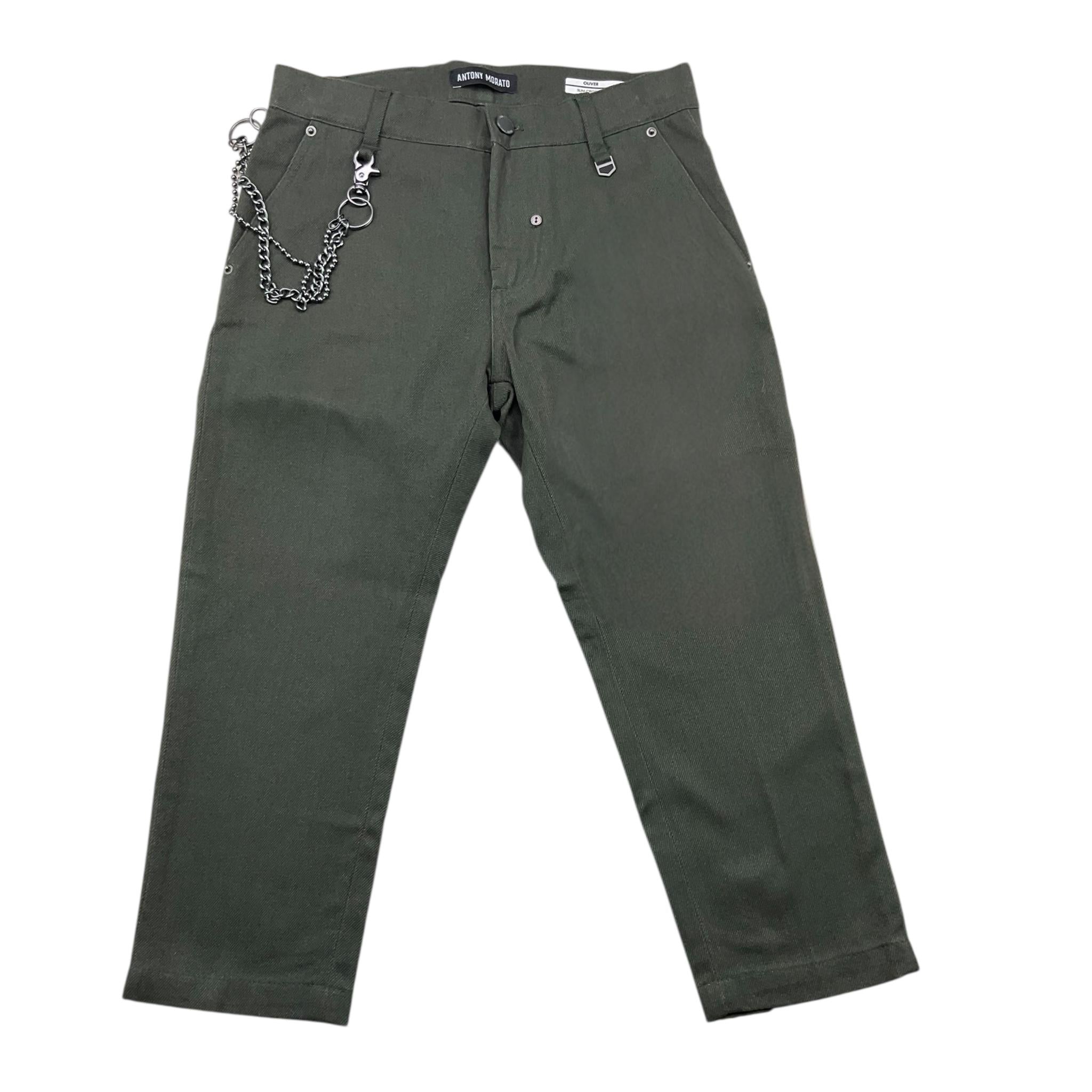 ANTONY MORATO pantalone tinta unita con catena Verde per Bambino TR00232 VERDE ANTONY MORATO 
