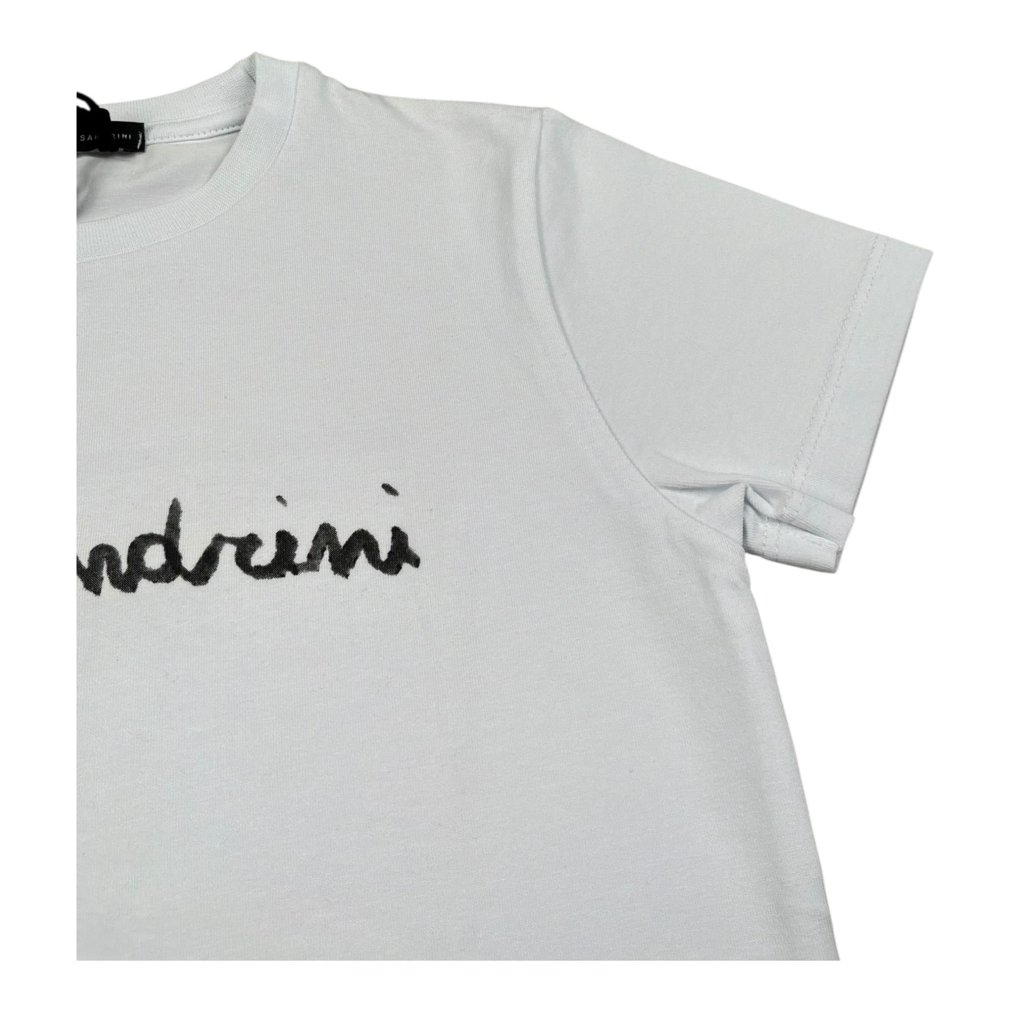 Daniele Alessandrini T-Shirt Girocollo Tinta Unita con Stampa per Bambino 1236M00158 BIANCO DANIELE ALESSANDRINI 