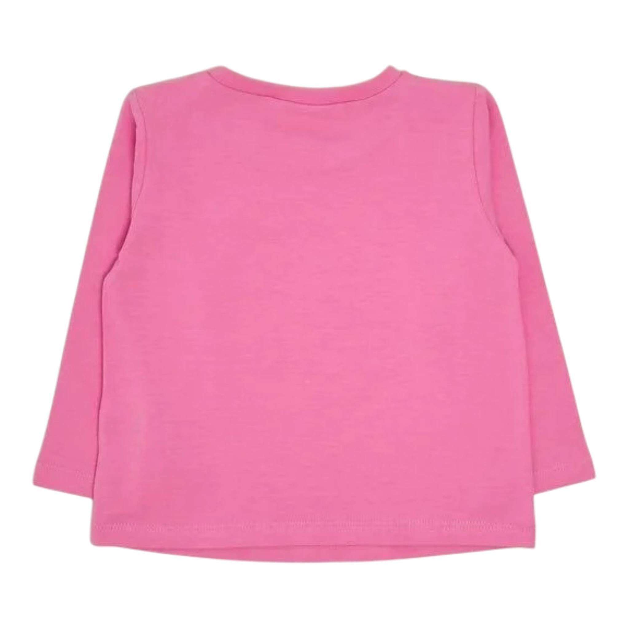 Liu Jo Shirt Tinta Unita Girocollo con Brillantini per Neonata KF4029X ROSA LIU JO 