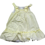 Le Bebe Abito Giromanica Tinta Unita con Ricami per Neonata LBG6369 GIALLO LE BEBE 