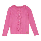 LIU JO cardigan tinta unita con applicazioni fiocchi Rosa per Bambina KF4038XX ROSA LIU JO 