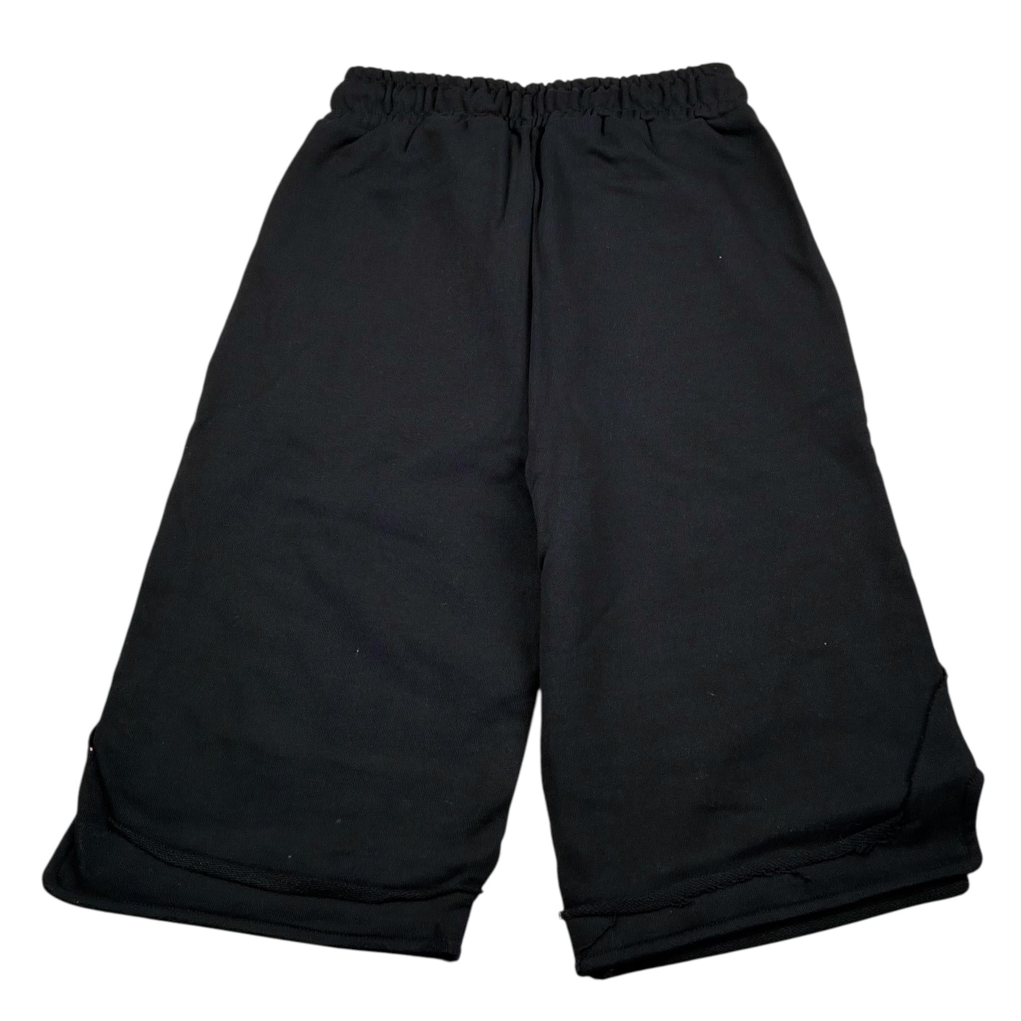 Disclaimer Bermuda Felpa tinta unita con Logo Nero per Bambino 23EDK53814 NERO DISCLAIMER 
