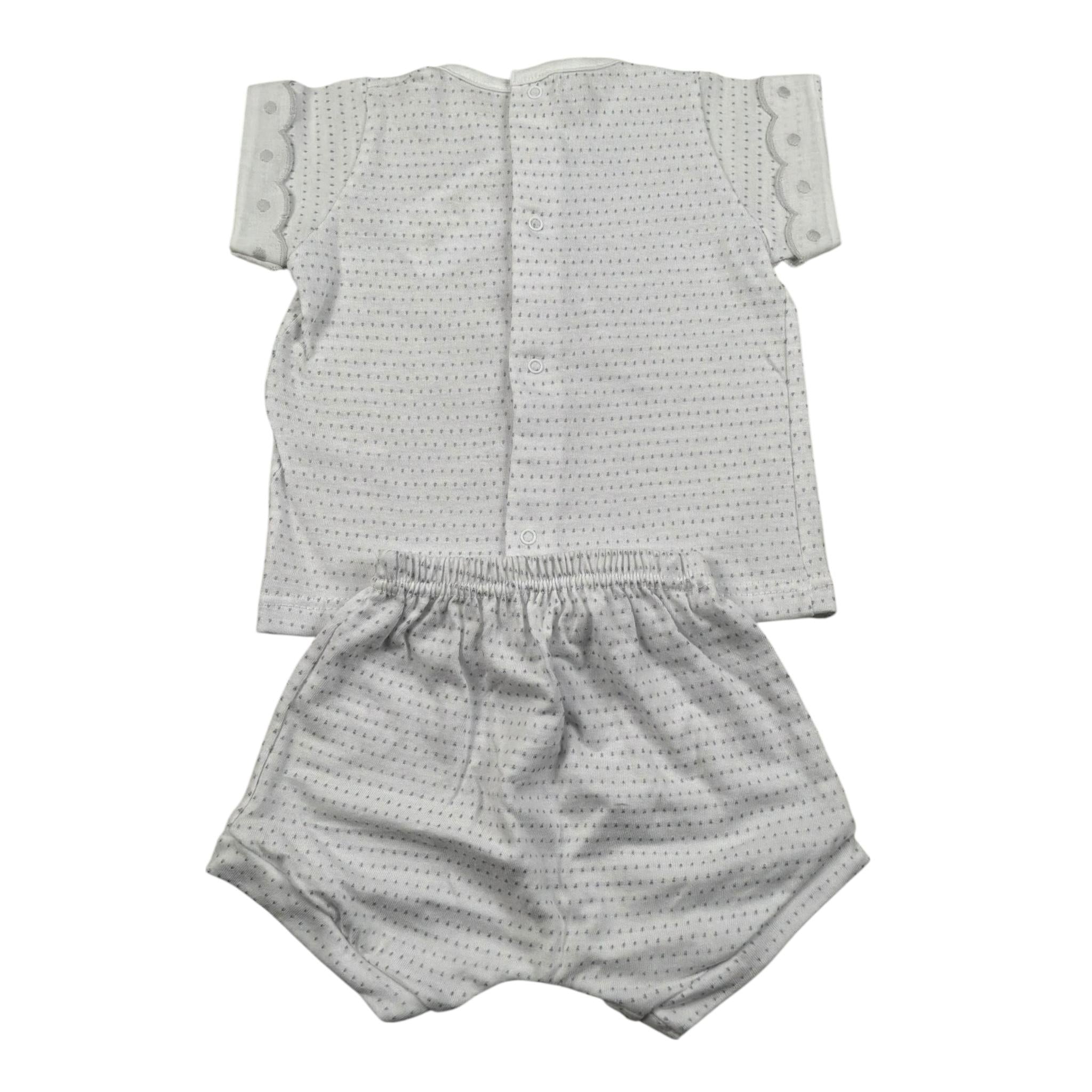 Calamaro Completo 2 Pezzi T-Shirt-Culotte per Neonato 17462 BIANCO CALAMARO 