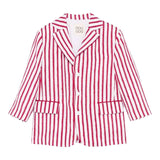 Dou Dou Giacca Tinta Unita con Fantasia A Righe per Bambina DW2P34 BORDEAUX DOU DOU 