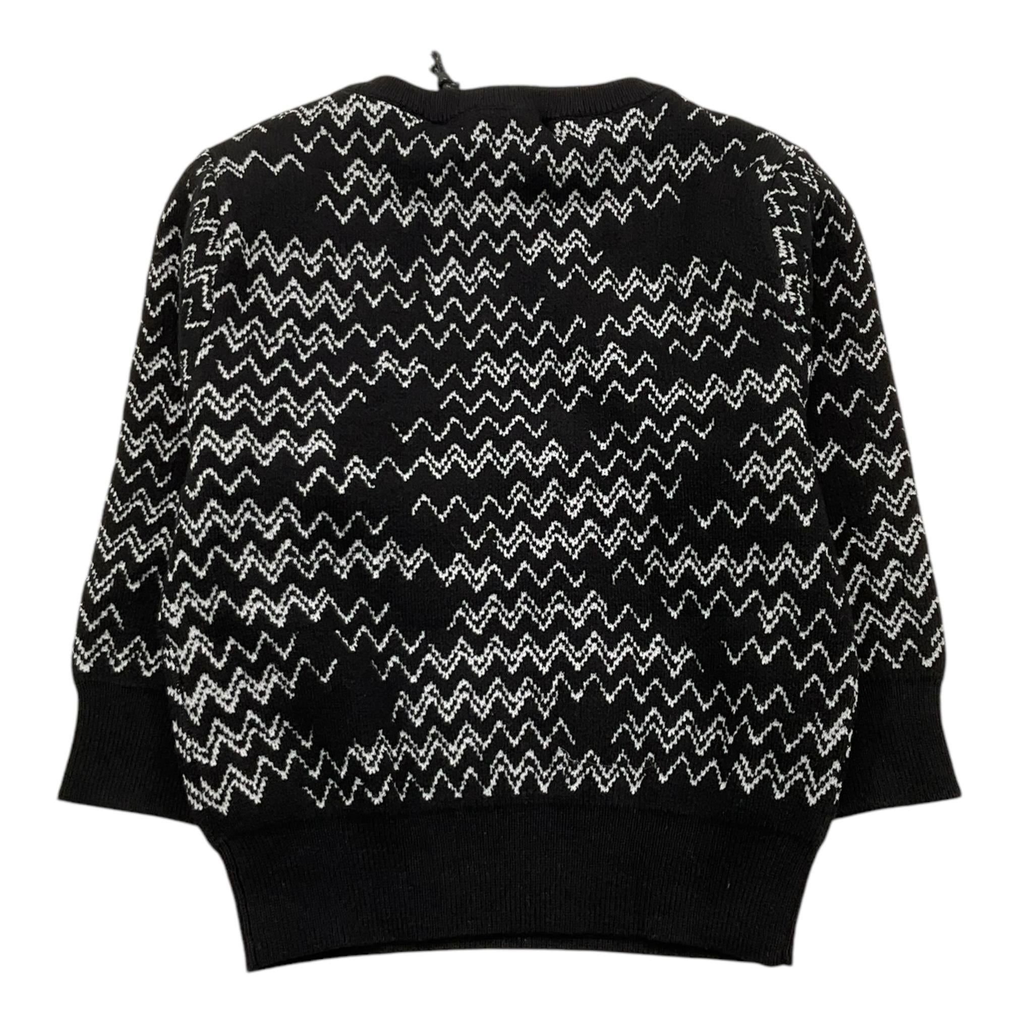 CESARE PACIOTTI maglia girocollo tinta unita con stampe in contrasto Nero per Neonato MGP5351B NERO CESARE PACIOTTI 