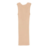 Twinset Abito Tinta Unita Giromanica In Maglia per Bambina 251GJ3410X MARRONE TWINSET 