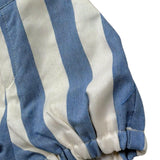 Manuel & Frank Salopette Bicolore con Fantasia A Righe per Neonato UURRI BEIGE/BLU MANUEL & FRANK 