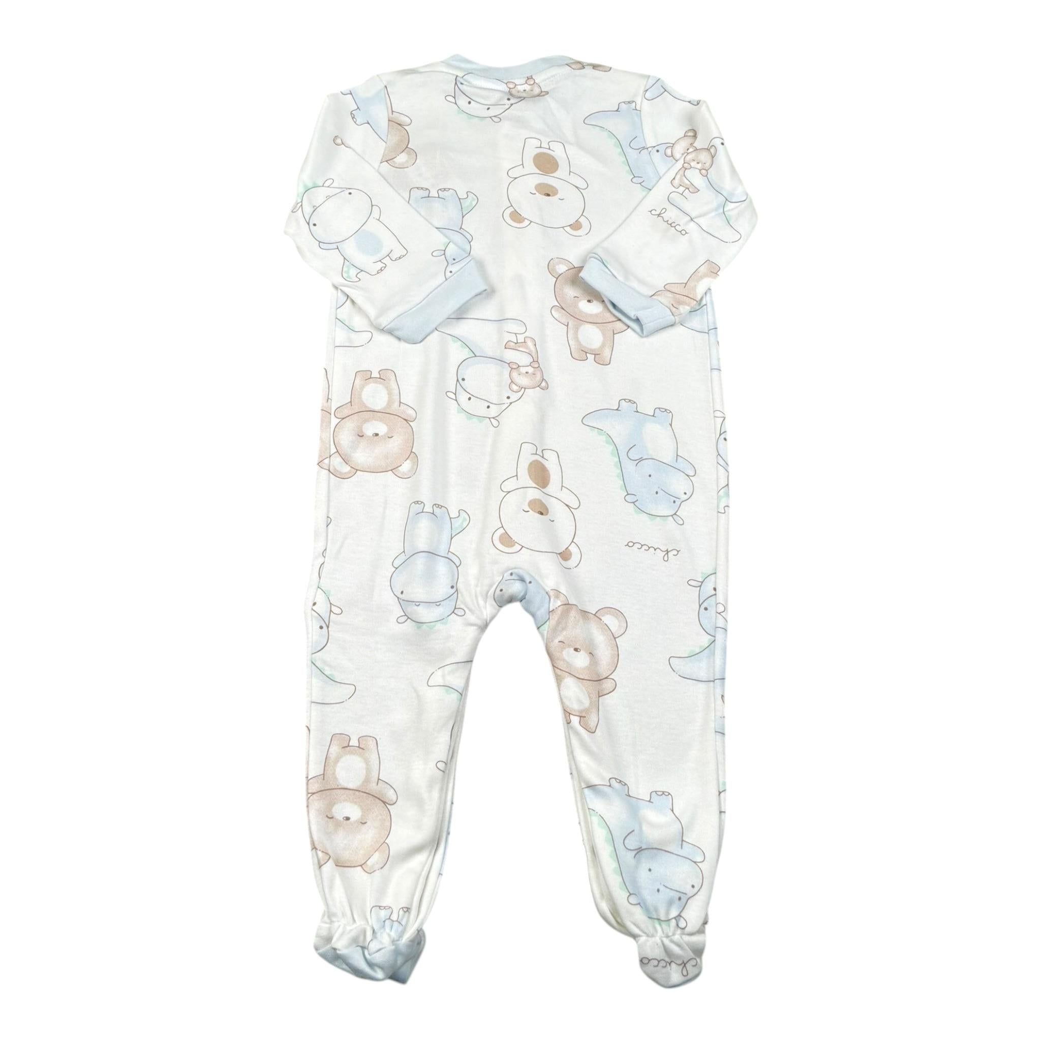 Chicco Tutina Tinta Unita con Stampa per Neonato 02400 BIANCO CHICCO 