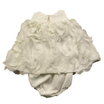 LA STUPENDERIA abito giromanica tinta unita cn culotte Bianco per Neonata CBAB54 BIANCO LA STUPENDERIA 