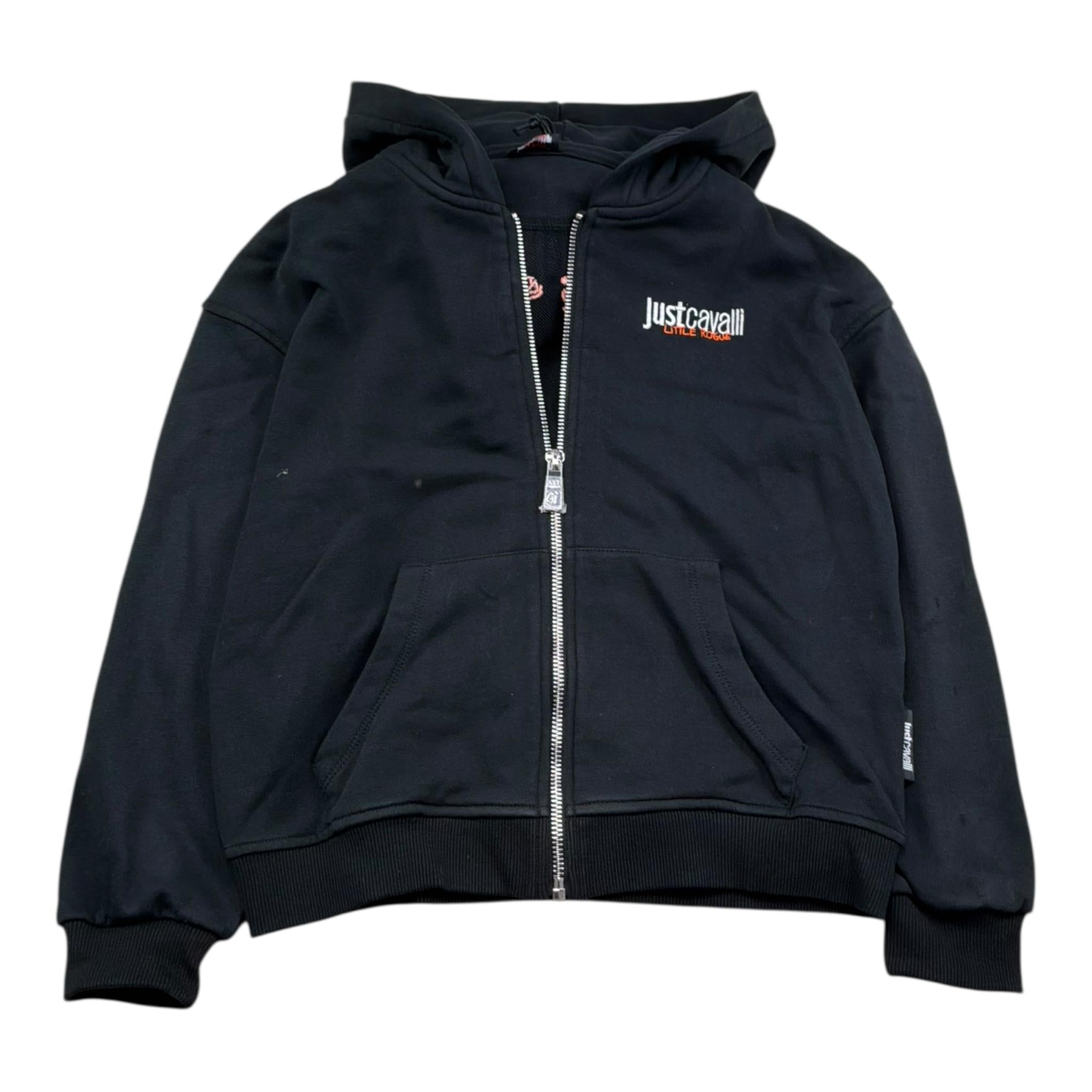 Just Cavalli Felpa Tinta Unita con Zip E Cappuccio per Bambino JBP26148FE NERO JUST CAVALLI 