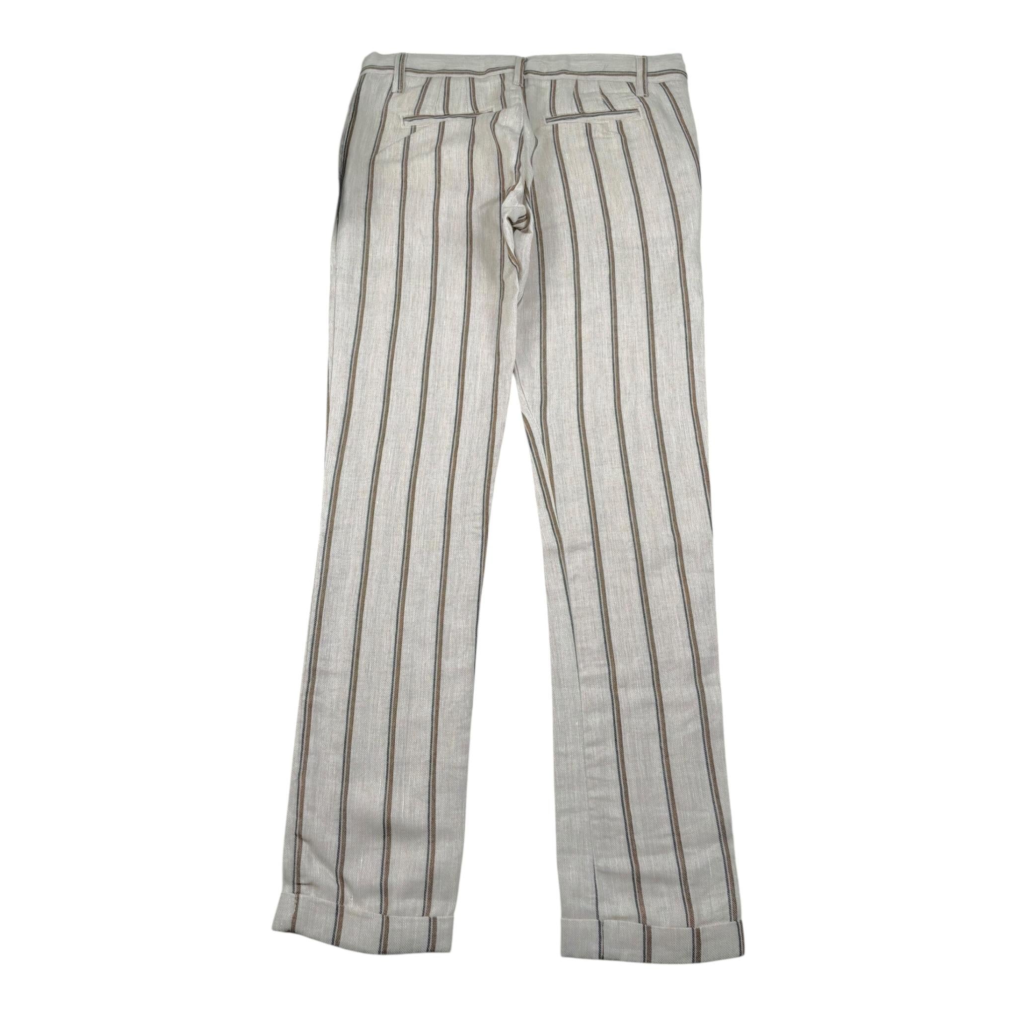 Over-D Pantalone Tinta Unita con Fantasia A Righe per Bambino OK763AB BEIGE OVER-D 