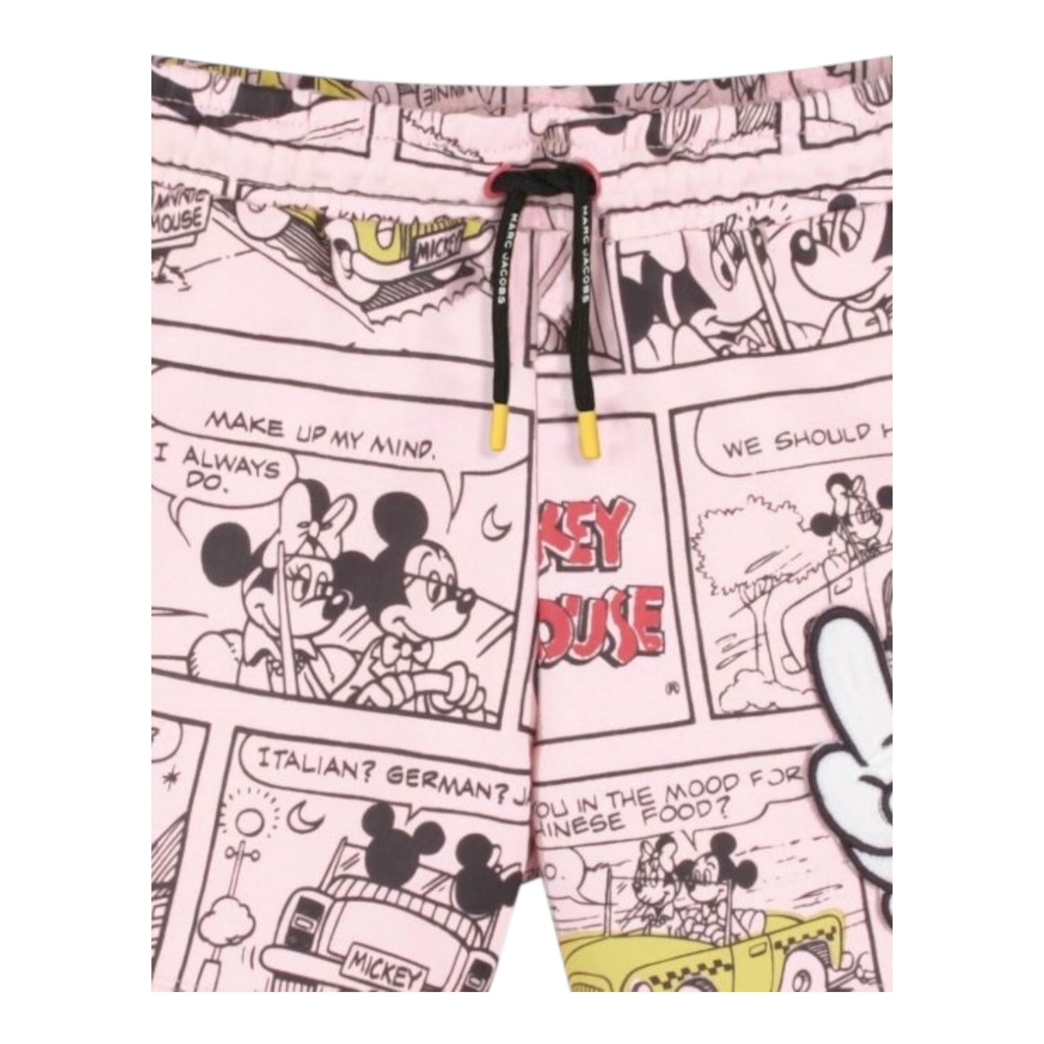 Marc Jacobs Short Tinta Unita con Stampa Topolino per Neonata W60488N ROSA MARC JACOBS 