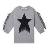 Stella Mccartney Abito Tinta Unita In Felpa con Stampa per Bambina TW1D90 GRIGIO STELLA McCARTNEY 