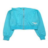 Please Felpa Tinta Unita con Zip E Cappuccio per Bambina LK20042G72 AZZURRO PLEASE 