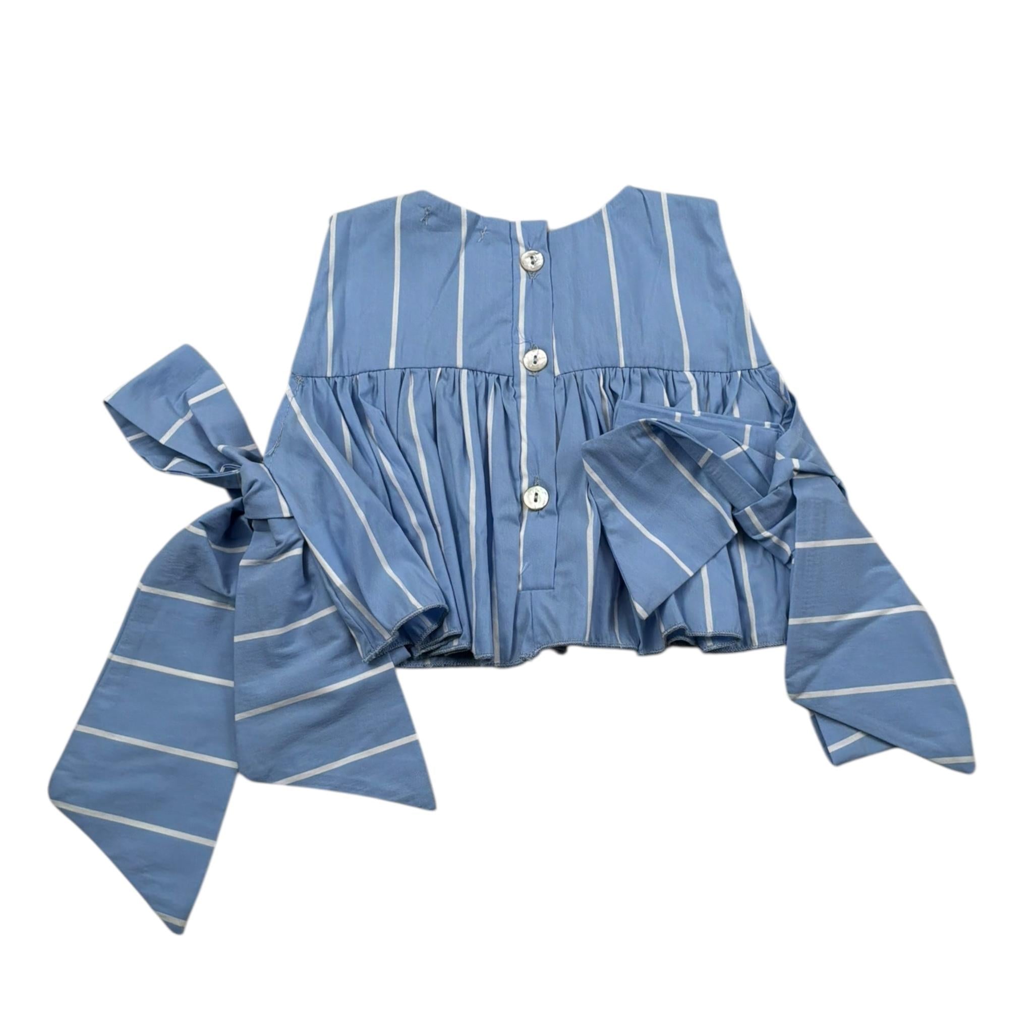 Zero Ampere Top Giromanica Tinta Unita con Fiocchi per Neonata VIOLA AZZURRO ZERO AMPERE 