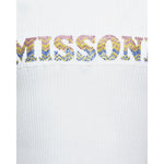 Missoni T-Shirt Tinta Unita con Stampa A Costine per Bambina MU9A41 PANNA MISSONI 