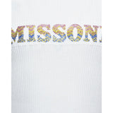Missoni T-Shirt Tinta Unita con Stampa A Costine per Bambina MU9A41 PANNA MISSONI 