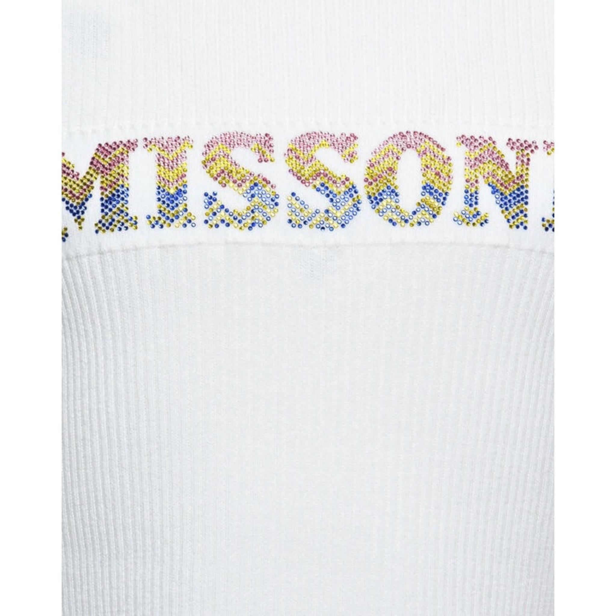 Missoni T-Shirt Tinta Unita con Stampa A Costine per Bambina MU9A41 PANNA MISSONI 