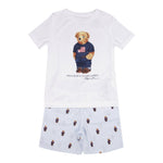 Ralph Lauren Completo 2 Pezzi Pigiama T-Shirt-Bermuda  per Bambino 9P0111 BIANCO RALPH LAUREN 