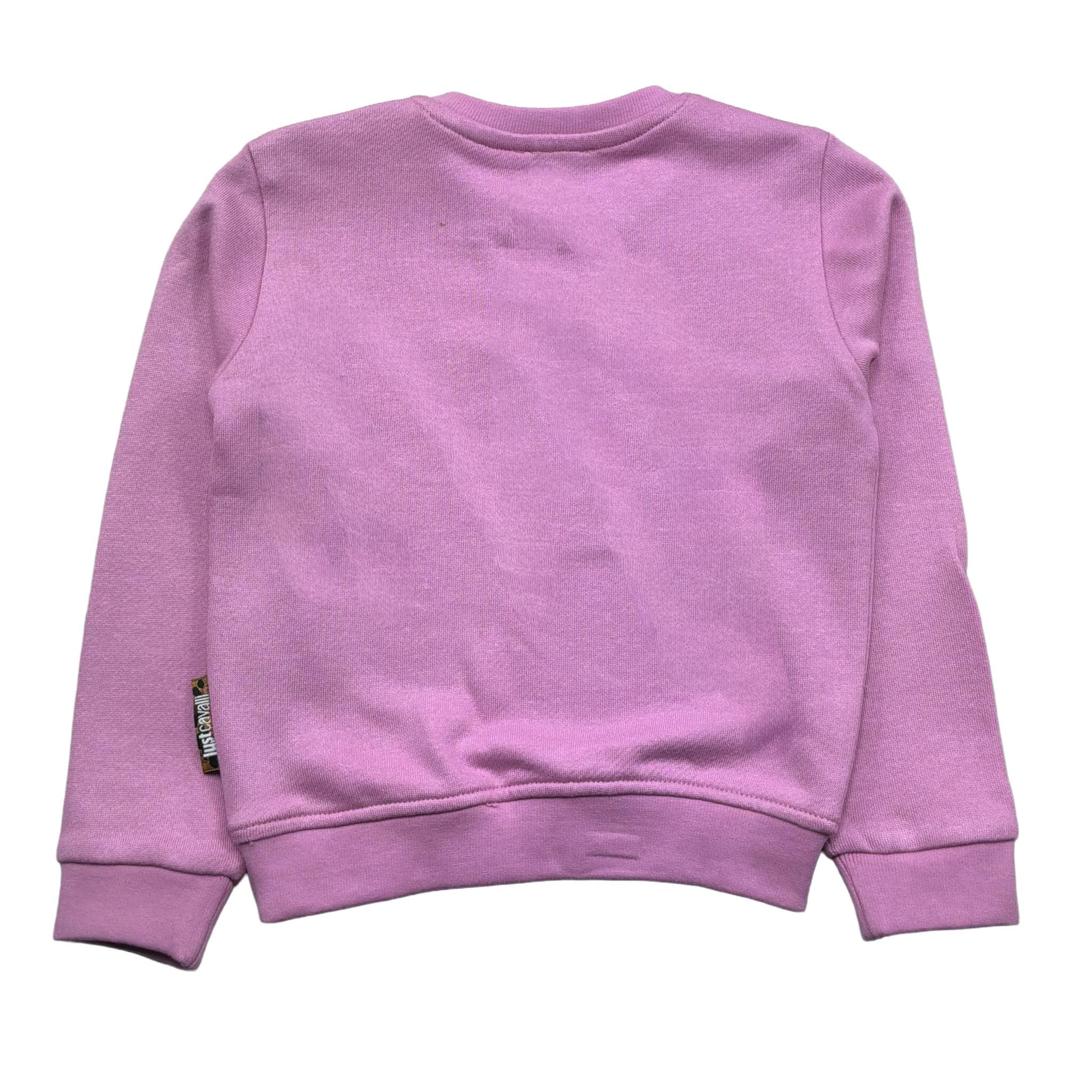 Just Cavalli Felpa Chiusa Girocollo Tinta Unita con Stampa per Neonata JIP26028FE ROSA JUST CAVALLI 