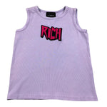 John Richmond Canotta Girocollo Tinta Unita con Logo per Bambina RGP26140CN LILLA JOHN RICHMOND 