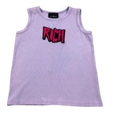 John Richmond Canotta Girocollo Tinta Unita con Logo per Bambina RGP26140CN LILLA JOHN RICHMOND 