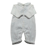 Marlu' Tutina Manica Lunga Tinta Unita con Ricami per Neonata EC2110 PANNA MARLU' 