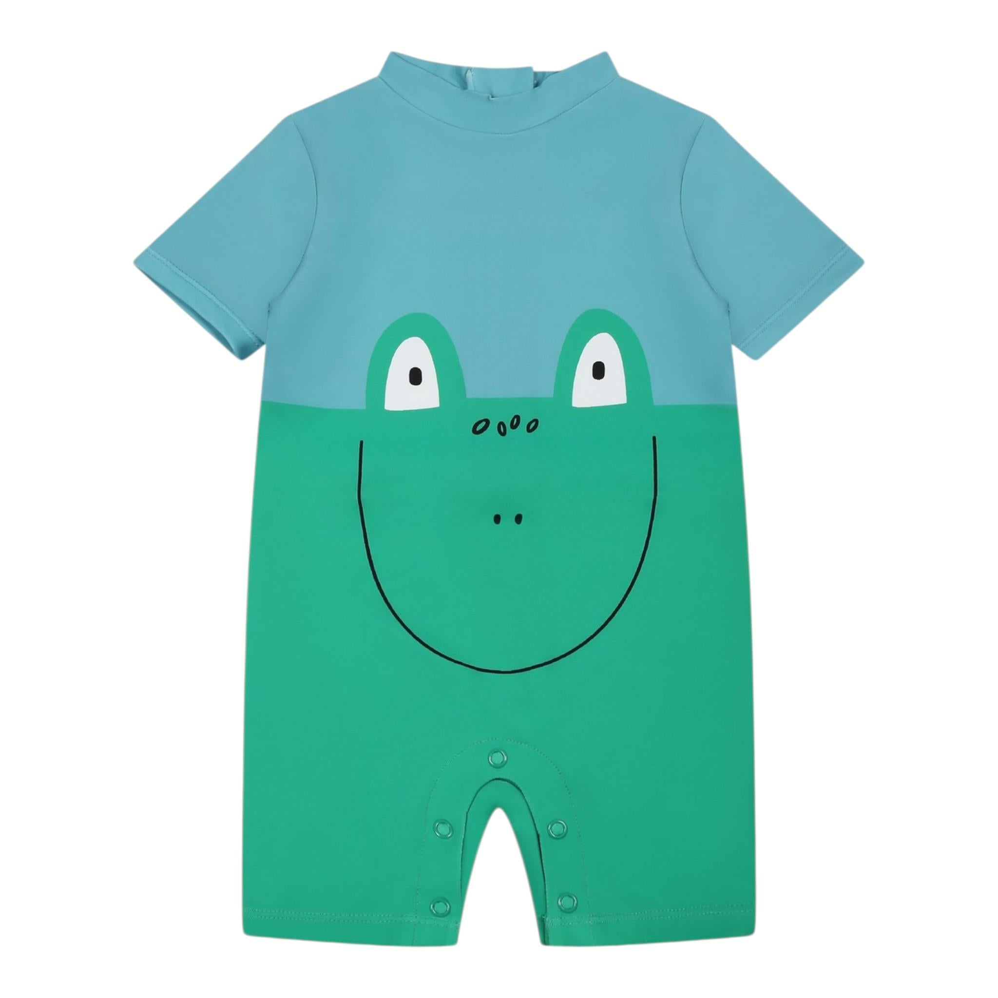 Stella Mccartney costume Mezza Manica Bicolore per Neonato TWC509 VERDE STELLA McCARTNEY 