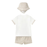Mayoral Completo 3 Pezzi T-Shirt-Bermuda-Cappello per Neonato 11201 BIANCO MAYORAL 