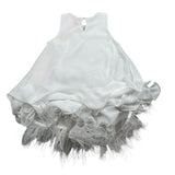 Vicolo Abito Giromanica Tinta Unita con Sottoveste per Bambina 3146V00286 BIANCO VICOLO 