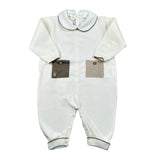 Le Coconne Tutina Tinta Unita con Colletto per Neonato LCN1495 PANNA LE COCONNE 