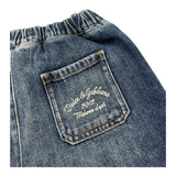 Dolce & Gabbana Short In Denim Tinta Unita con Stampa per Bambina L13Q60J BLU DOLCE & GABBANA 