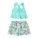 Mayoral Completo 2 Pezzi Top-Short per Bambina 3215 VERDE ACQUA MAYORAL 