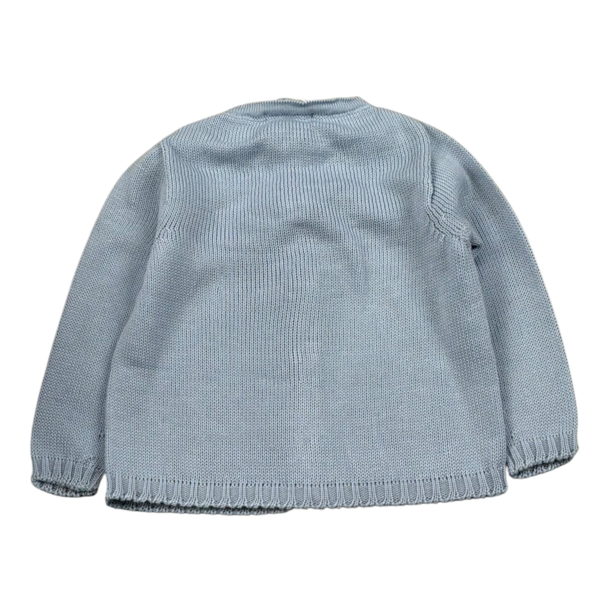 Seerose Cardigan Tinta Unita con Bottoni per Neonata 502 AZZURRO SEEROSE 