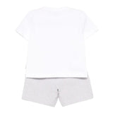 Il Gufo Completo 2 Pezzi T-Shirt-Bermuda Bicolore per Neonato P25DP549C1080 BIANCO/GRIGIO IL GUFO 